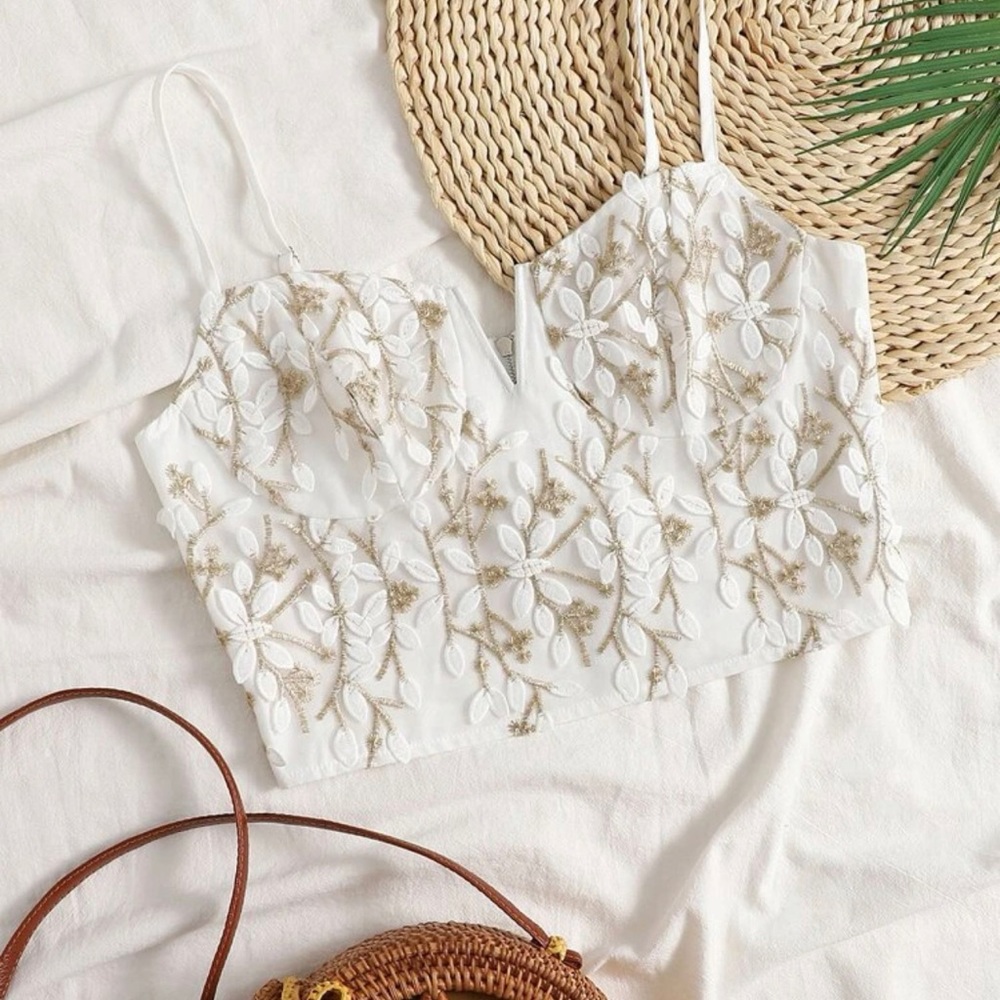 SHEIN embroidered top